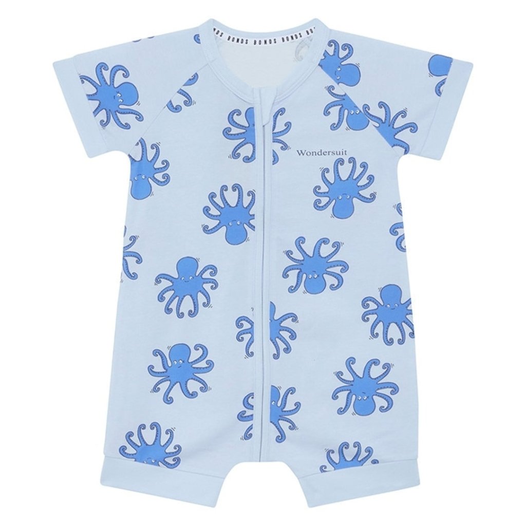BONDS Zip Wondersuit Shorty Romper - Octo-Fun Aqua – Bambinista