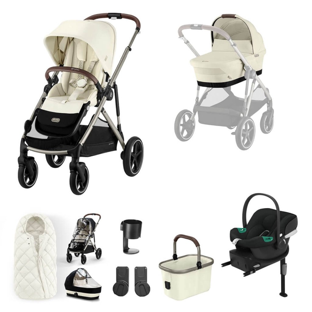 cybex gazelle s beige CYBEX Gazelle S Travel System Comfort Bundle With Snogga and ATON B2