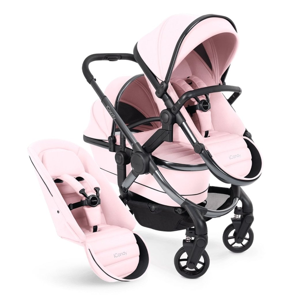 ICANDY Peach 7 Double with Latte Cocoon Car Seat Base Phantom Blu Bambinista