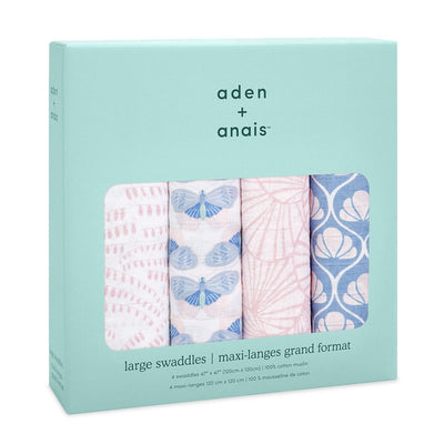 Bambinista-ADEN + ANAIS-Blankets-ADEN + ANAIS Boutique Cotton Muslin Swaddles - Deco 4-pack