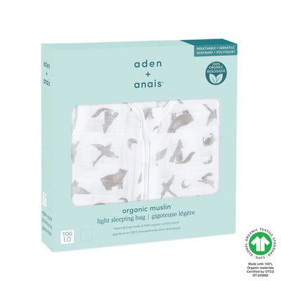 Bambinista-ADEN + ANAIS-Pyjamas-ADEN + ANAIS Outdoors Organic Cotton Light Sleeping Bag 1.0 Tog - Map the Stars