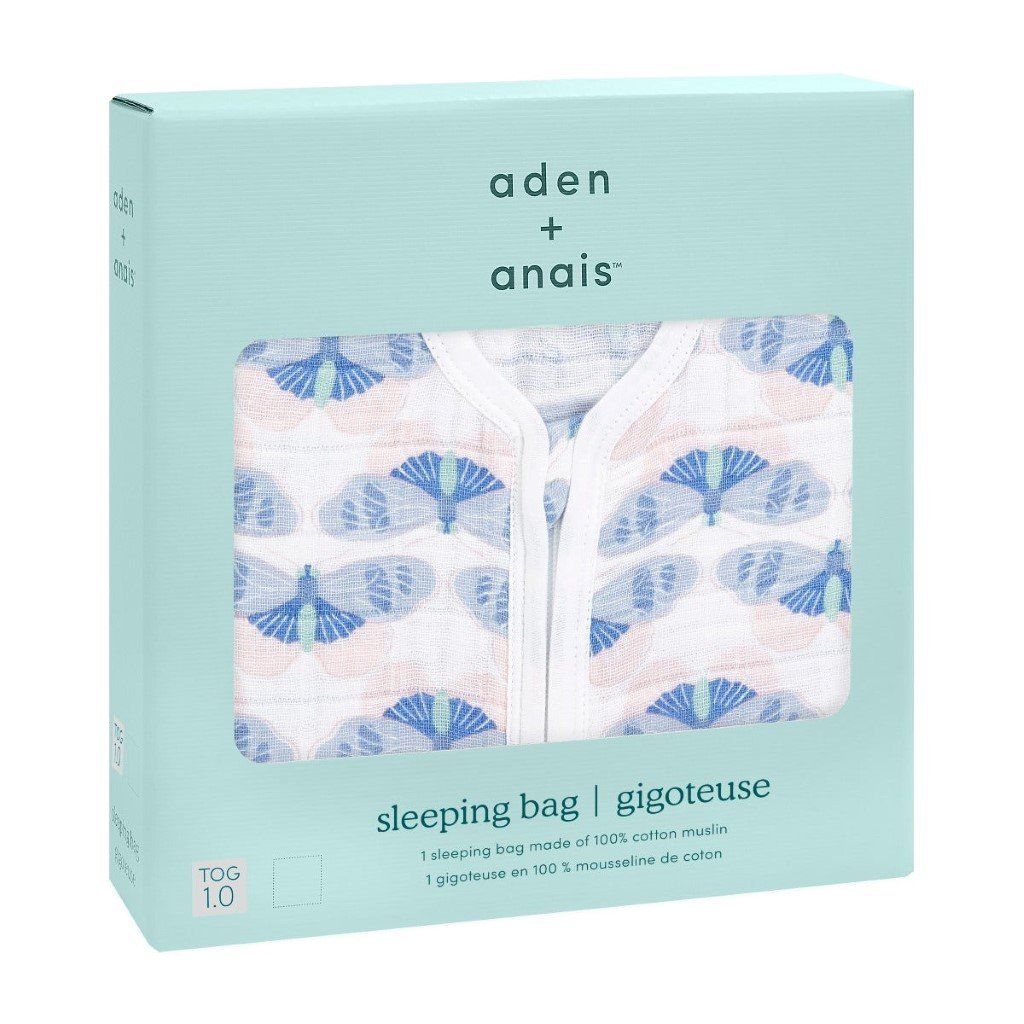 Bambinista-ADEN + ANAIS-Bedding-Deco Light Sleeping Bag 1.0 TOG - Butterflies