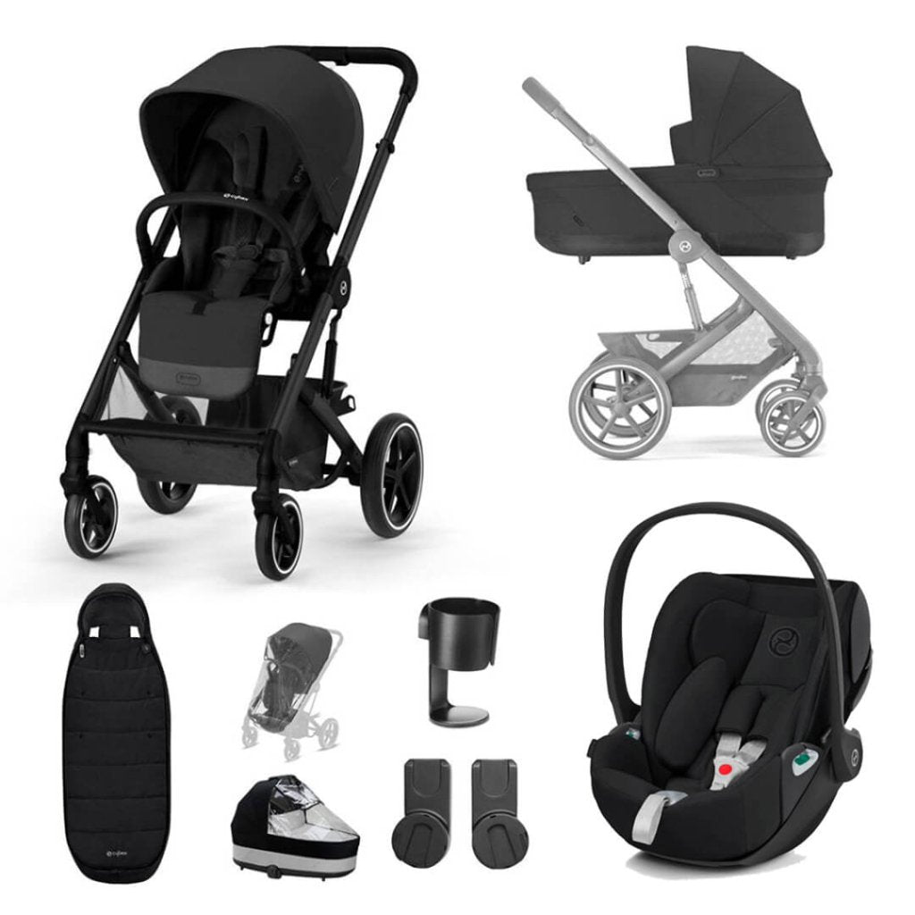 cybex balios s lux deep black CYBEX BALIOS S Travel System Luxury Bundle with CLOUD T and Gold Footm –  Bambinista