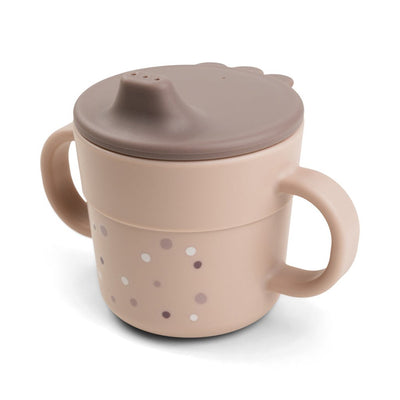 Bambinista-DONE BY DEER-Tableware-DONE BY DEER Foodie Spout Cup Happy Dots - Powder