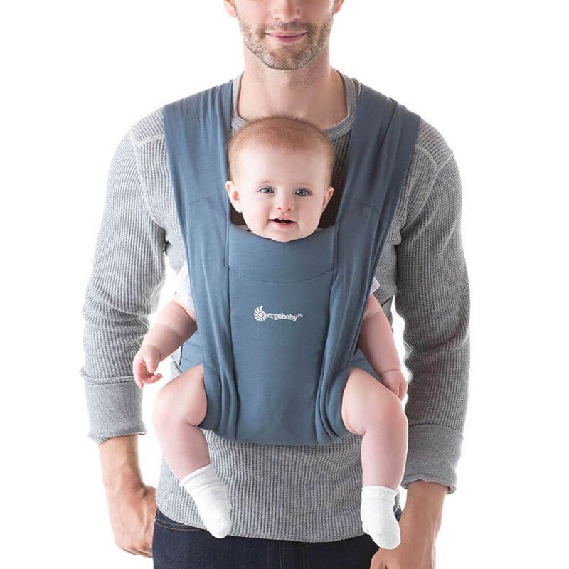 Bambinista-ERGOBABY-Carriers-ERGOBABY Embrace Knit Newborn Carrier - Oxford Blue