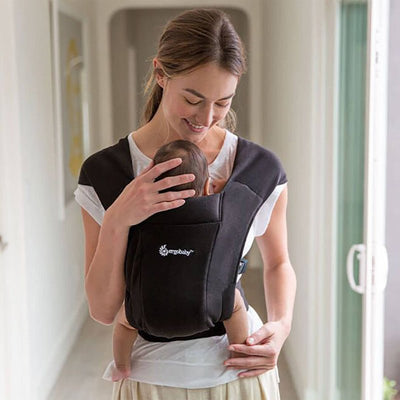 Bambinista-ERGOBABY-Carriers-ERGOBABY Embrace Knit Newborn Carrier - Pure Black