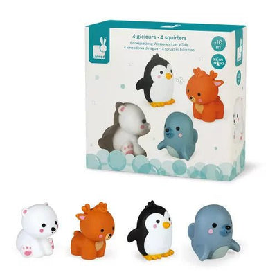 Bambinista-Janod-Toys-Janod 4 Polar Animals Squirters Bath Toys