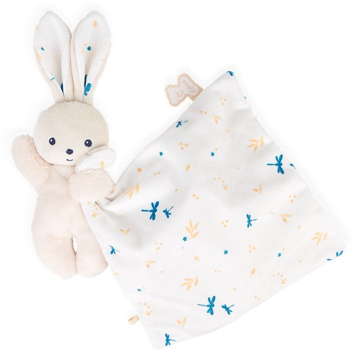 KALOO Rabbit Comfort Blanket white with blue