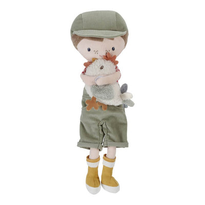 Bambinista-LITTLE DUTCH-Toys-LITTLE DUTCH Cuddle Doll 35cm - Farmer Jim With Chicken