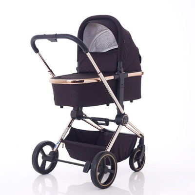 Bambinista-MEE-GO-Travel-MEE-GO Pure 2in1 Stroller with Cosmo i-Size Car Seat - Dusty Rose