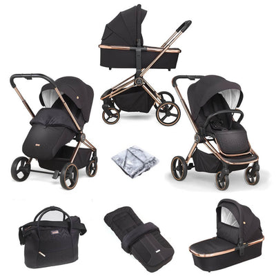 Bambinista-MEE-GO-Travel-MEE-GO Pure Pushchair with Carrycot & Accessories - Dusty Rose