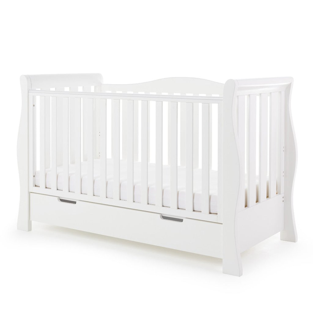 OBABY Stamford Luxe Cot Bed Moisture Management Mattress White