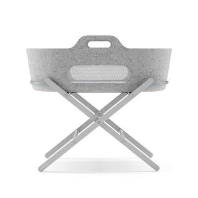 Bambinista-SNUZ-Bedding-Ex-display SNUZBaskit Moses Basket & Stand - Light Grey/Grey