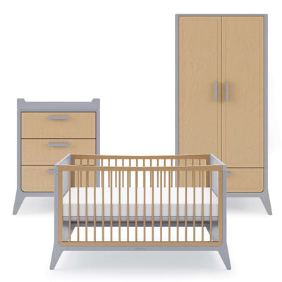 Bambinista-SNUZ-Furniture-SNUZFINO 3 pc Nursery Furniture Set - Dove