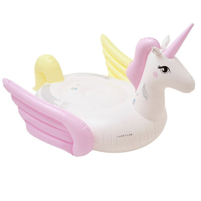 Bambinista-SUNNYLIFE--SUNNYLIFE Luxe Ride-On Float Unicorn Pastel