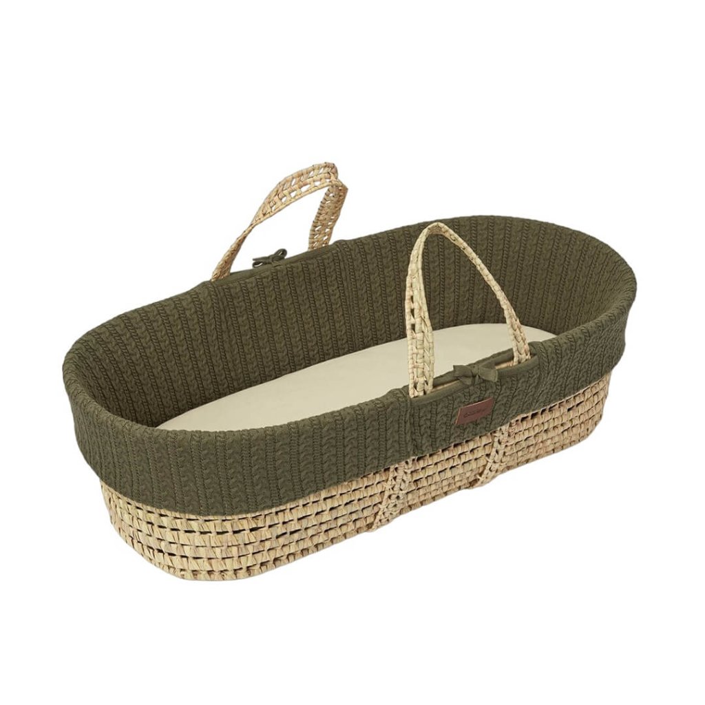 Cable knit moses basket cheap