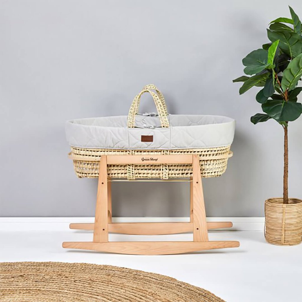 Bassinet Jolly Jumper Rocking Moses Basket Stand Natural Jumper
