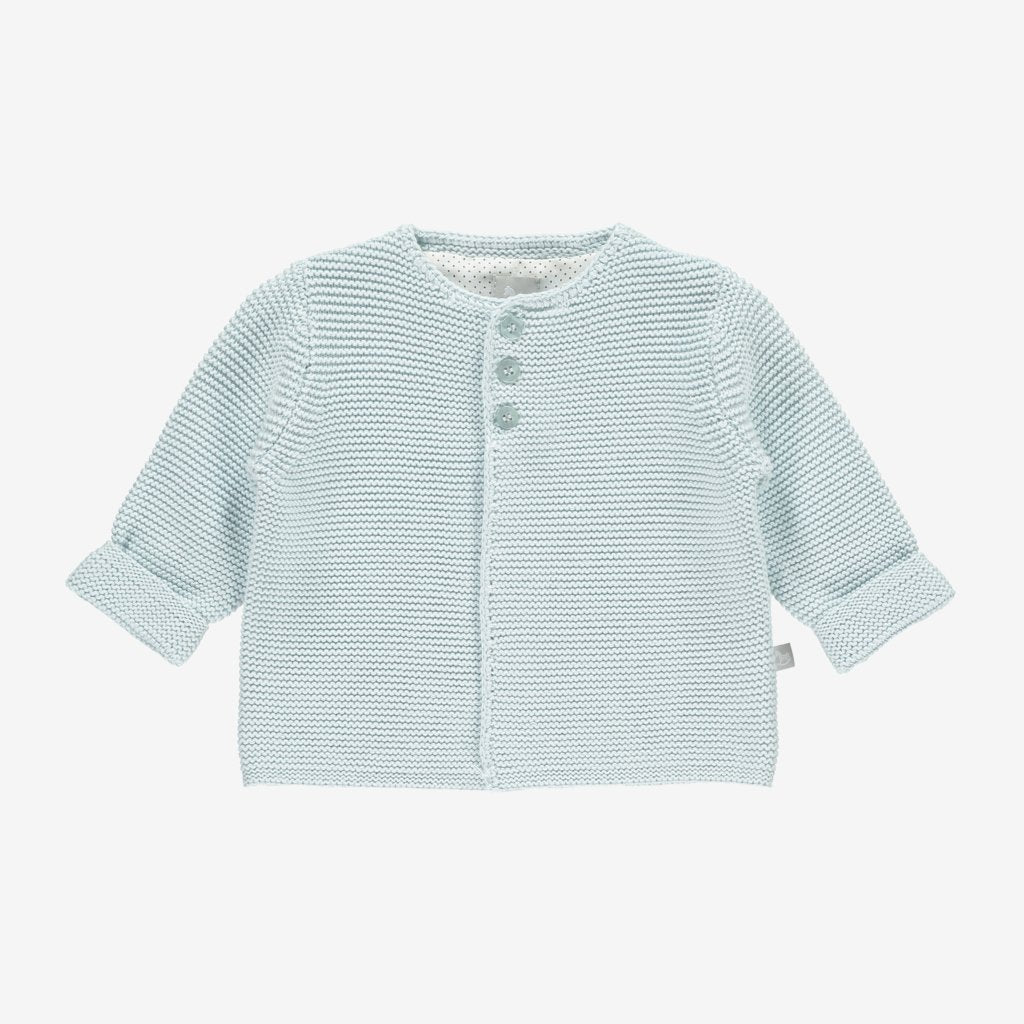 Bambinista-THE LITTLE TAILOR-Cardigans-Cotton Knitted Cardigan - Blue