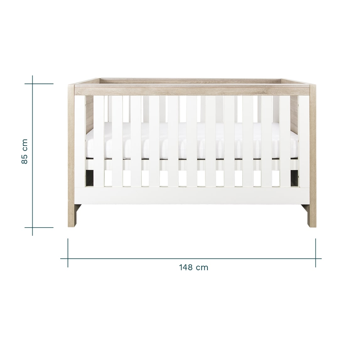 TUTTI BAMBINI Modena in Cot bed White/Oak โ Bambinista