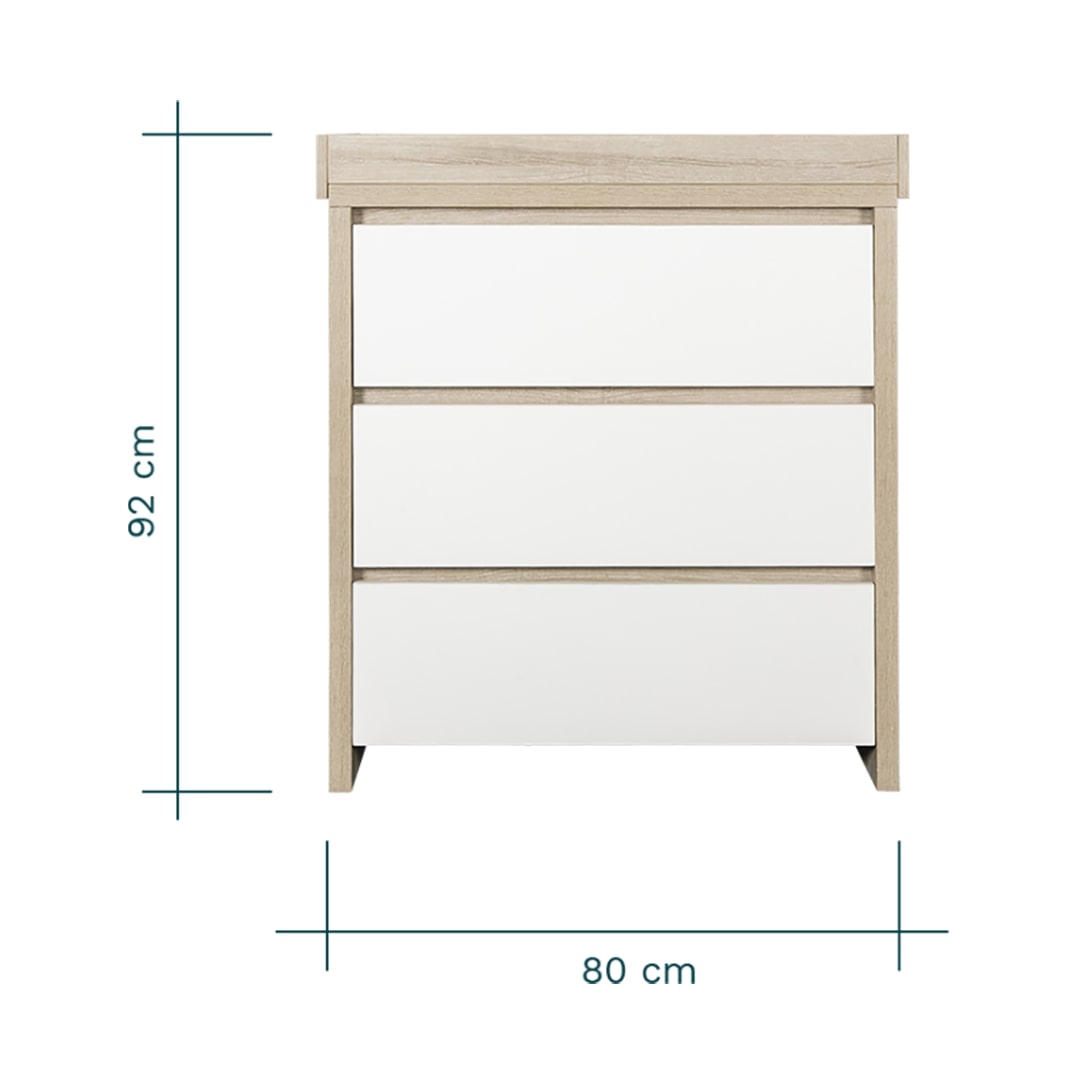 TUTTI BAMBINI Modena Changing Unit - White/Oak