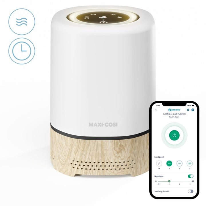 maxi-cosi connected home soothe night light & sound - white MAXI COSI Clean 3-in-1 Air Purifier
