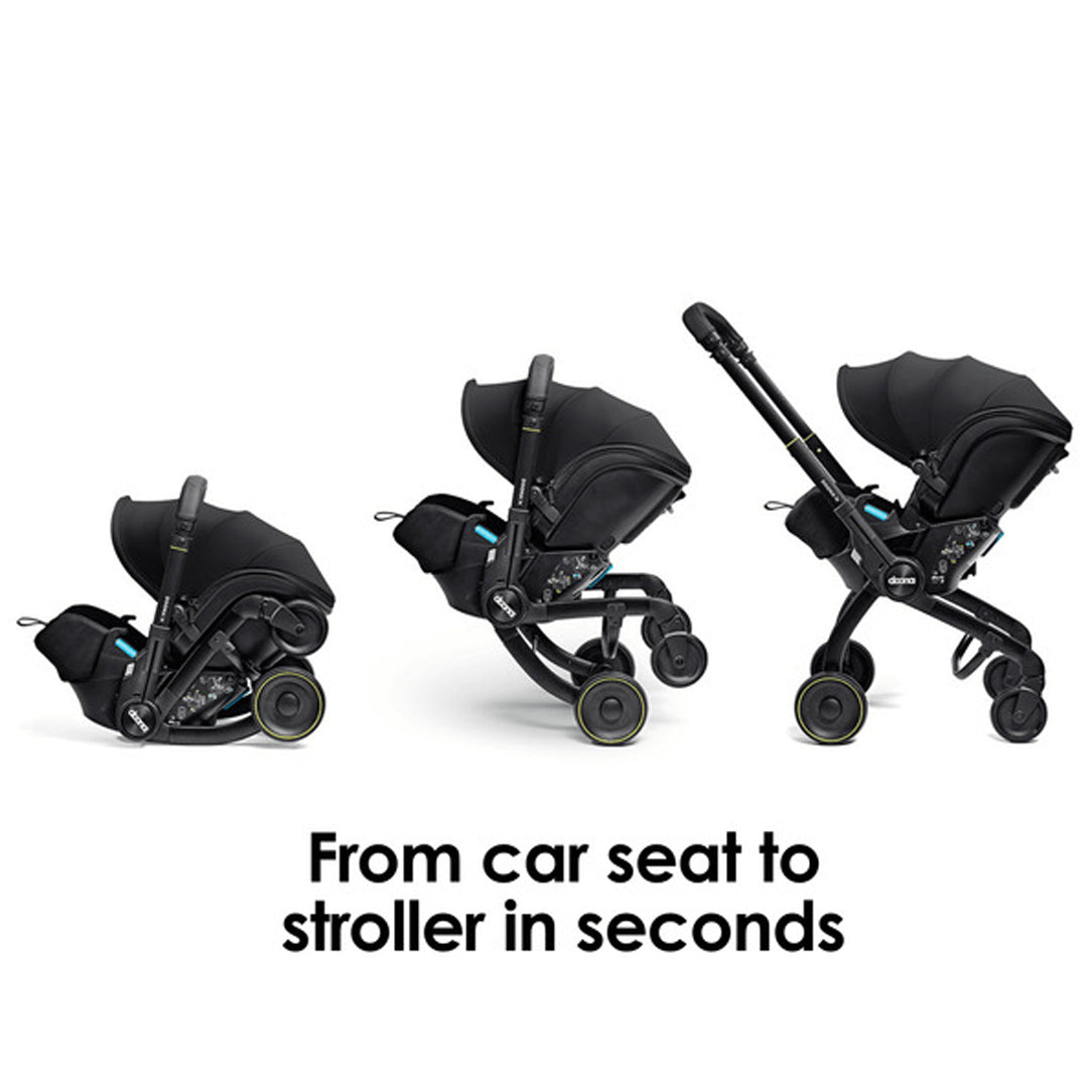 DOONA X Infant Car Seat - Nitro Black & Free Essentials Bag - Gold