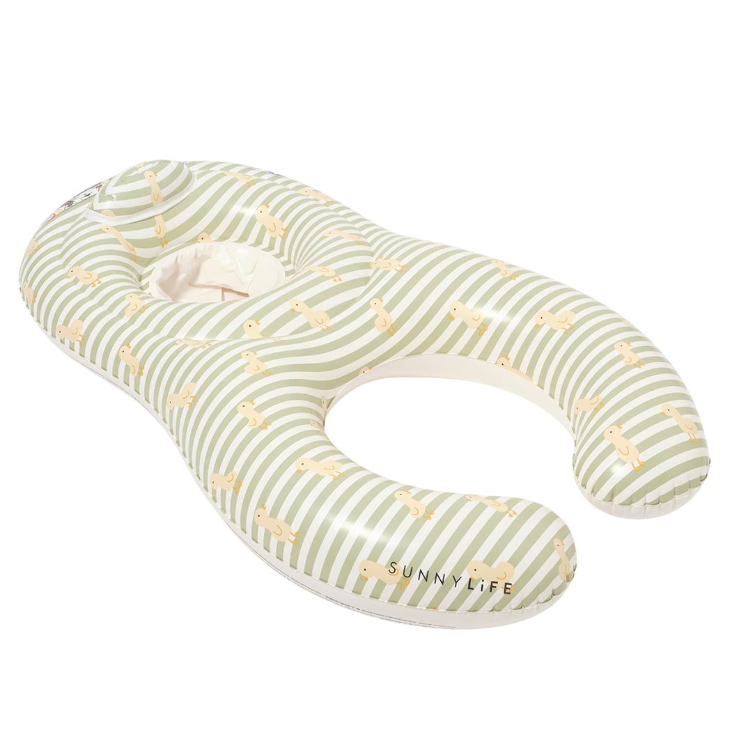 SUNNYLIFE Float Together Baby Seat EU Duck Sage Stripe