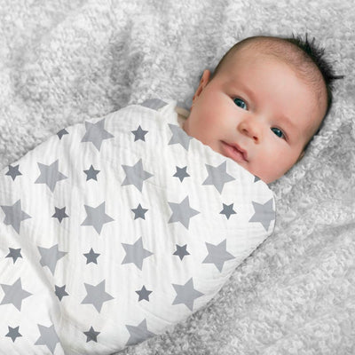 Bambinista-ADEN + ANAIS-Blankets-ADEN + ANAIS Cotton Muslin Swaddles 4 pack - Twinkle