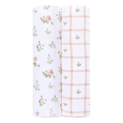 Bambinista-ADEN + ANAIS-Blankets-ADEN + ANAIS Essential Muslin 2 Pack Swaddle Blanket - Country Floral