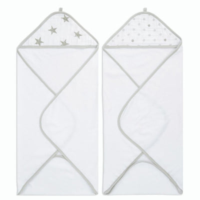 Bambinista-ADEN + ANAIS-Towels-ADEN + ANAIS Essentials 2 Pack Hooded Towel - Dusty