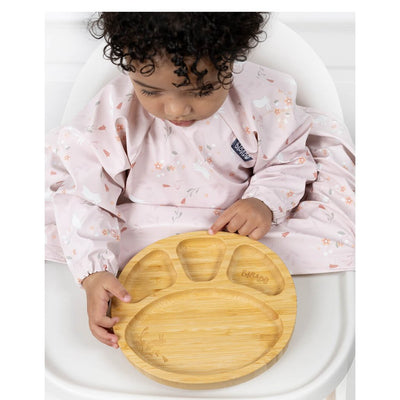 Bambinista - BIBADO - Tableware - Bibado Bamboo Suction Divider Plate - Botanical Bunnies - Pink