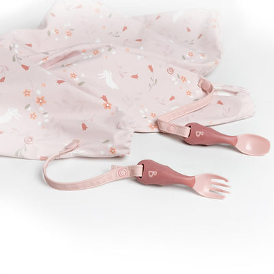 Bambinista - BIBADO - Tableware - Bibado Botanical Bunnies Coverall Weaning Bib - Pink