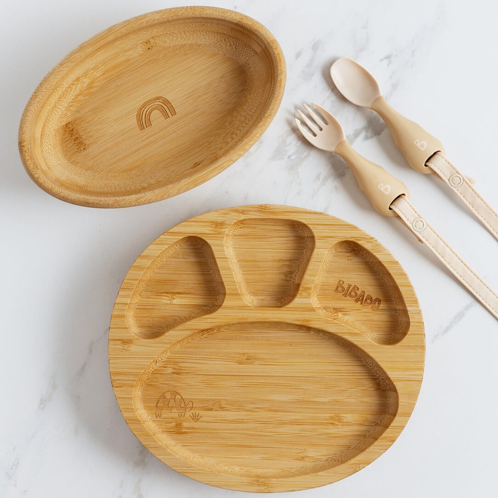 Bambinista - BIBADO - Tableware - Bibado Complete Bamboo Weaning Box Set - Serengeti Spaghetti - Neutral