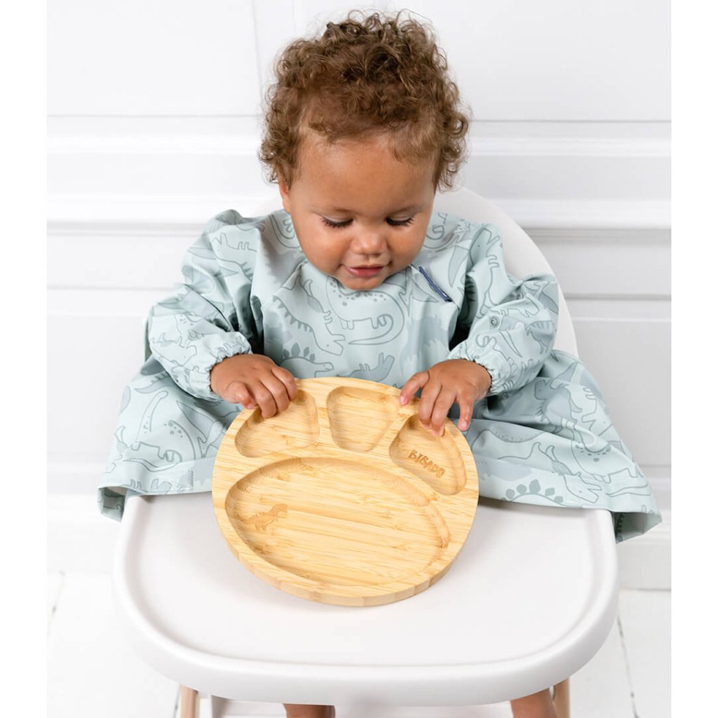 Bambinista - BIBADO - Tableware - Bibado Dino Roar Coverall Weaning Bib - Green