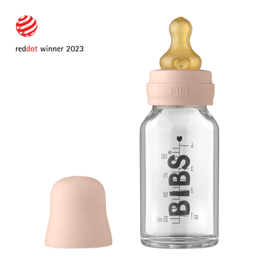 Bambinista-BIBS-Accessories-BIBS Baby Glass Bottle Complete Set - Blush 110ml