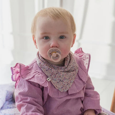 Bambinista-BIBS-Accessories-BIBS X Liberty Bandana Bib & Clip Set Eloise Blush