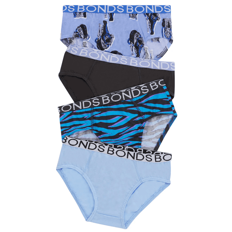 Bambinista - BONDS - Underwear - BONDS Boys Brief 4 Pack - Leo Leopard