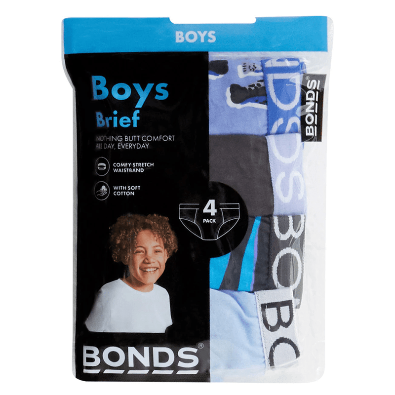 Bambinista - BONDS - Underwear - BONDS Boys Brief 4 Pack - Leo Leopard