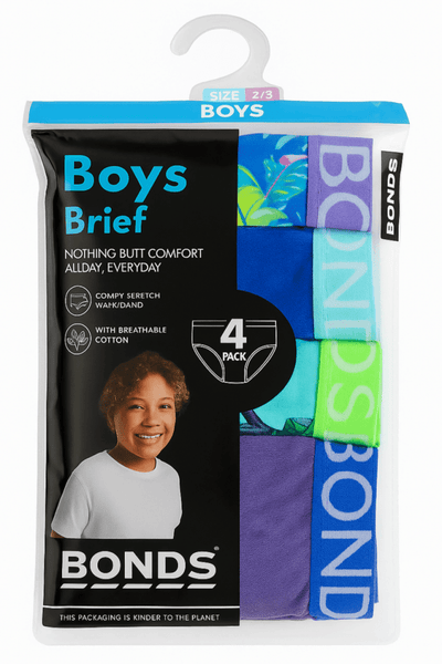 Bambinista - BONDS - Underwear - BONDS Boys Underwear Brief 4 Pack - Dino Stomp