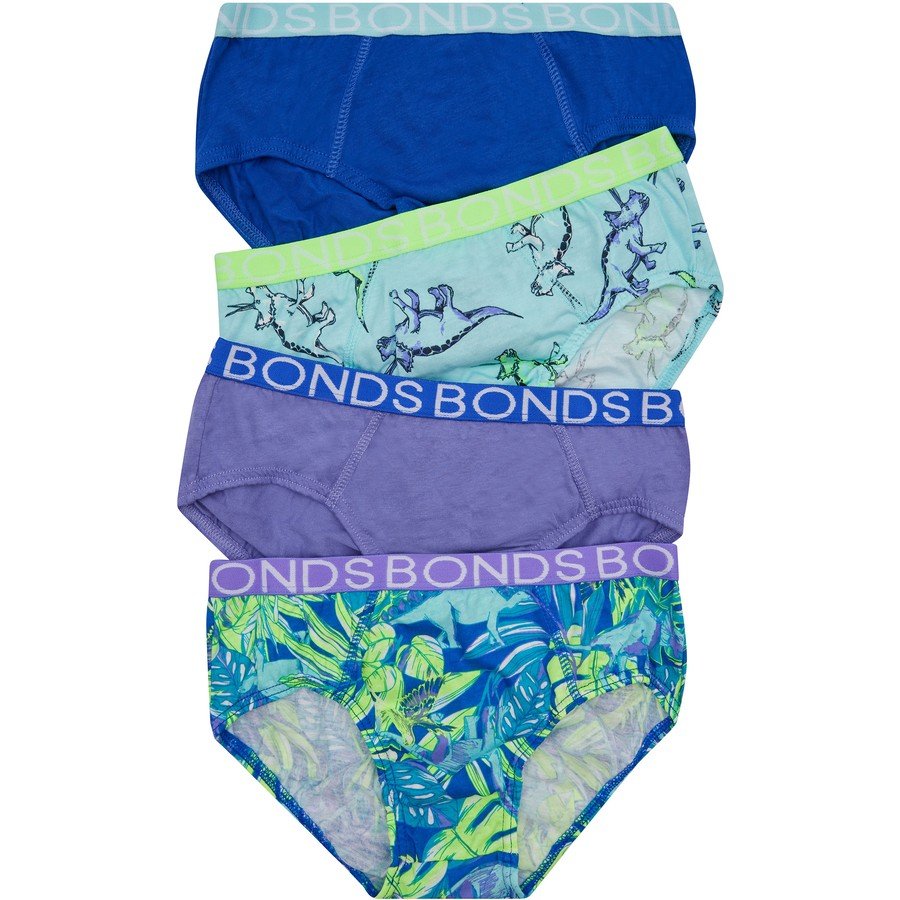 Bambinista - BONDS - Underwear - BONDS Boys Underwear Brief 4 Pack - Dino Stomp