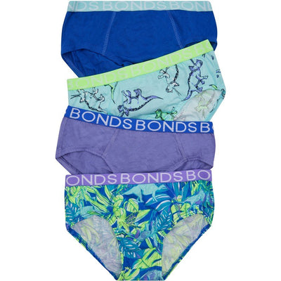 Bambinista - BONDS - Underwear - BONDS Boys Underwear Brief 4 Pack - Dino Stomp