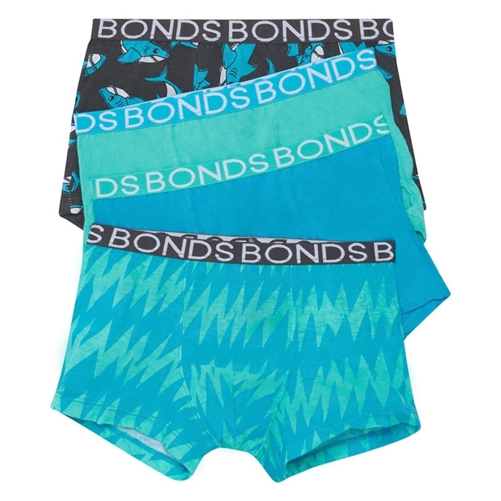 Bambinista - BONDS - Underwear - BONDS Boys Underwear Trunk 4 Pack - Ziggy Zig - Ah