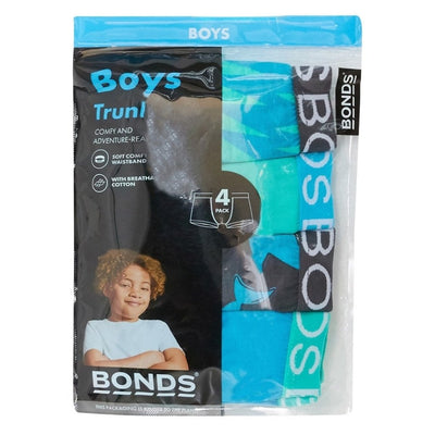 Bambinista - BONDS - Underwear - BONDS Boys Underwear Trunk 4 Pack - Ziggy Zig - Ah