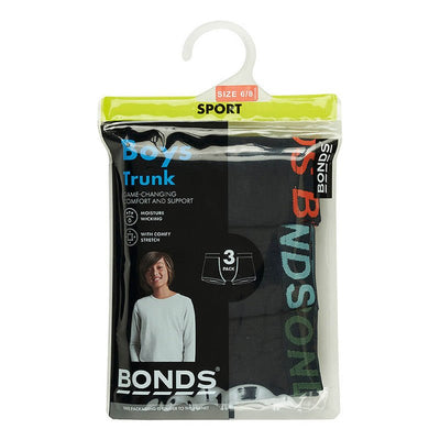 Bambinista-BONDS-Bottoms-BONDS Kids Underwear Boys Trunk Sport 3 Pack - Multi