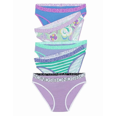 Bambinista-BONDS-Bottoms-BONDS Kids Underwear Girls Bikini 5 Pack - Gardenia Lane