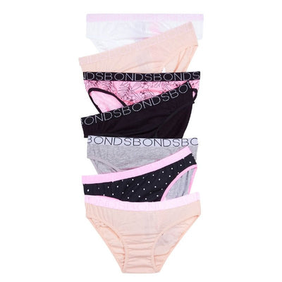 Bambinista-BONDS-Bottoms-BONDS Kids Underwear Girls Bikini 7 Pack - Multi