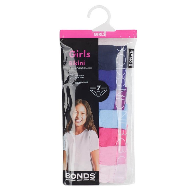 Bambinista-BONDS-Bottoms-BONDS Kids Underwear Girls Bikini Briefs 7 Pack - Multi