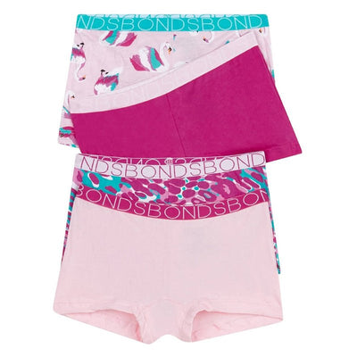 Bambinista-BONDS-Bottoms-BONDS Kids Underwear Girls Shortie 4 Pack - Stella Swan