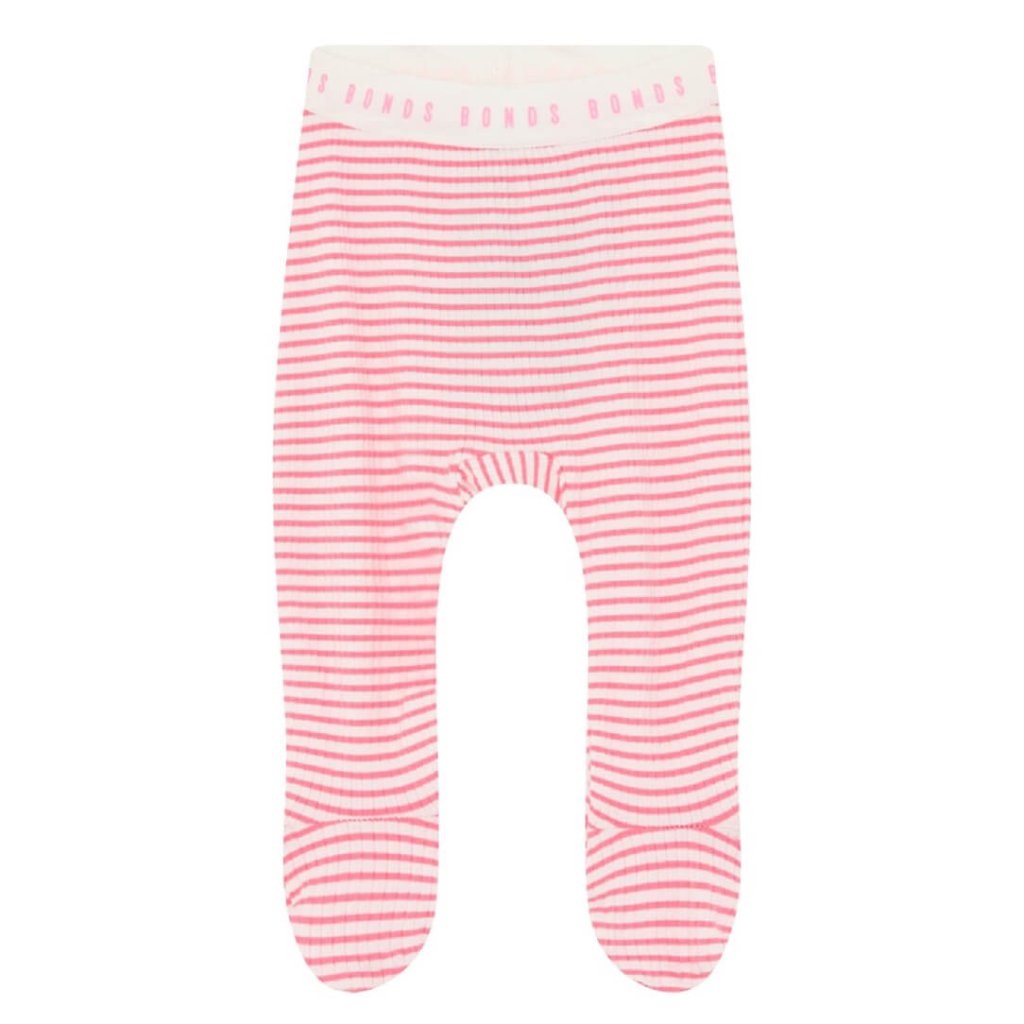 Bambinista-BONDS--BONDS Rib Foot Legging - Marscapone / Island Punch