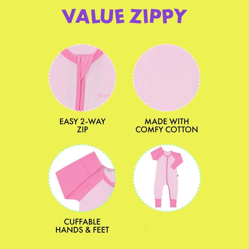 Bambinista - BONDS - Rompers - BONDS Value Zip Wondersuit - Lolly Ice / Cotton Gumball Pink